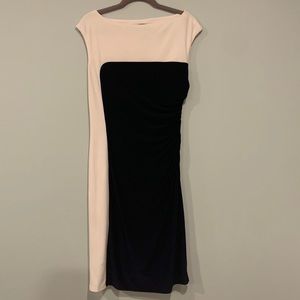 Ralph Lauren Dress - Size 6 - White and Navy Blue